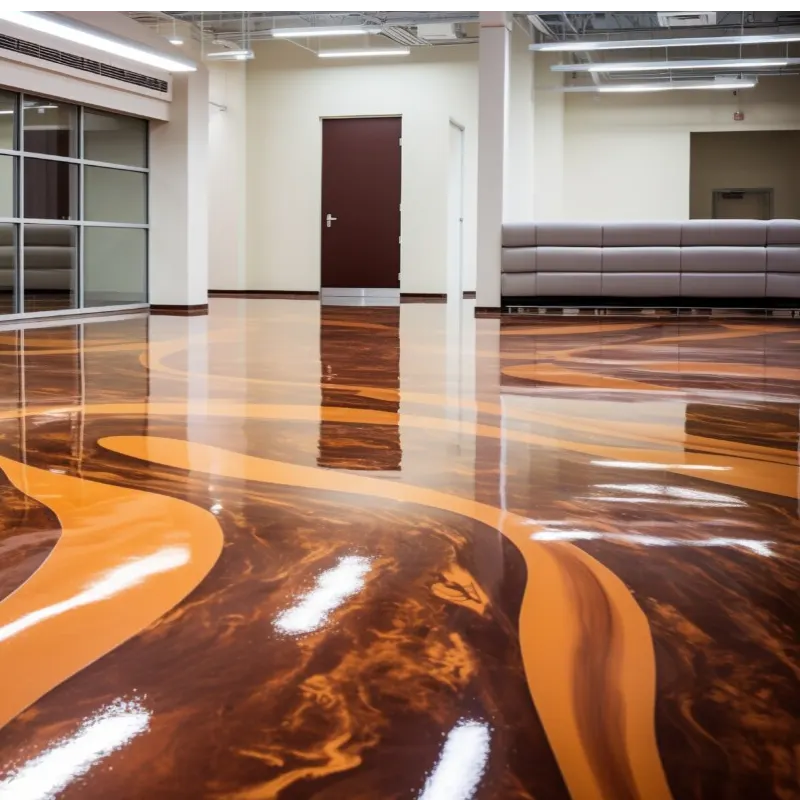 Metallic epoxy flooring in Dubai
