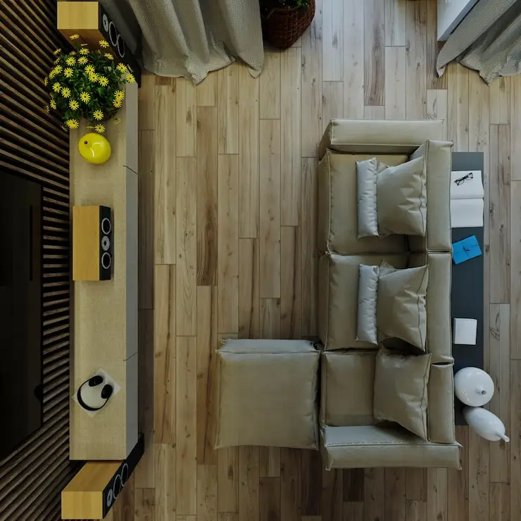 Herringbone LVT flooring pattern