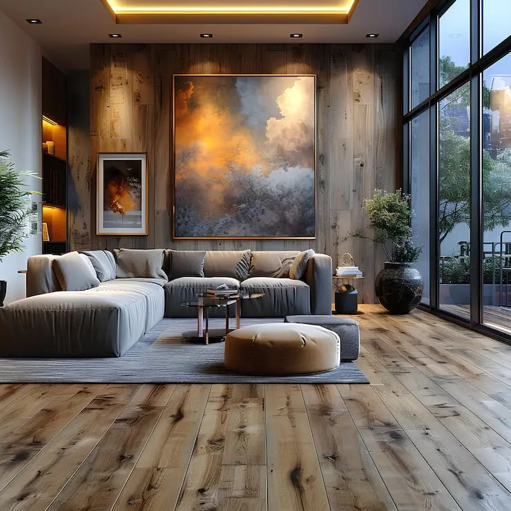 Scratch-resistant LVT flooring