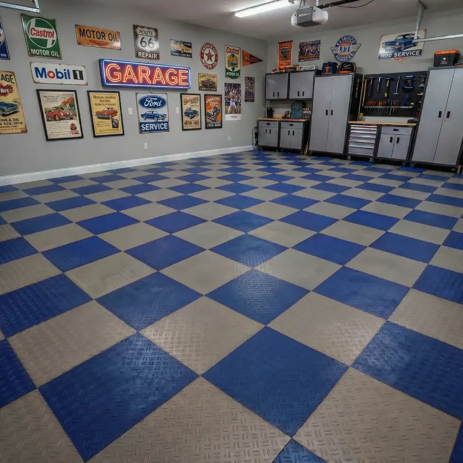 Custom residential garage flooring designs