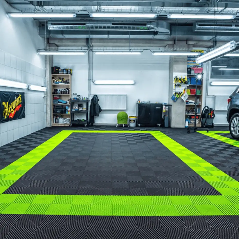 Heavy-duty rubber garage flooring mats
