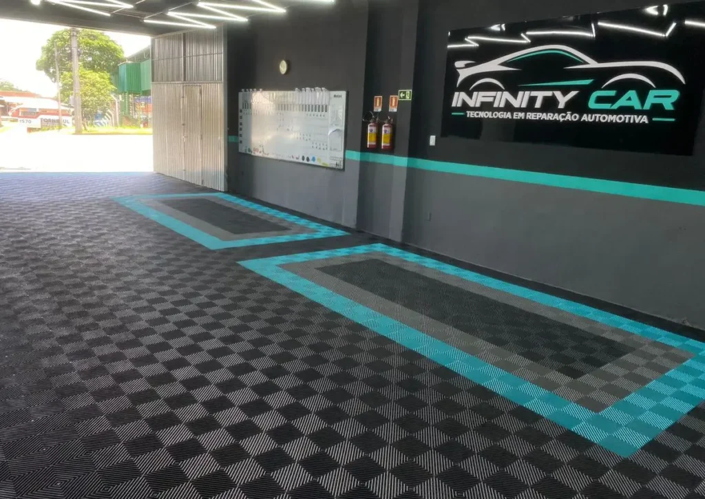 Luxury showroom garage flooring finishes