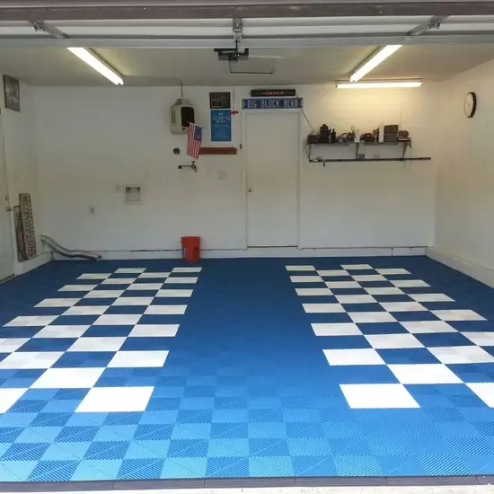 Polished concrete garage flooring