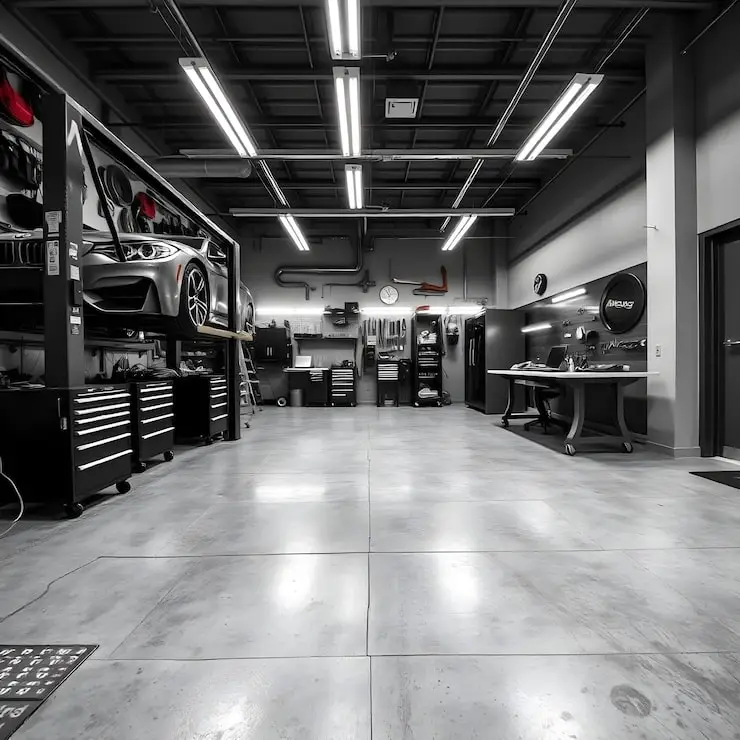 Polyaspartic garage flooring coating UAE