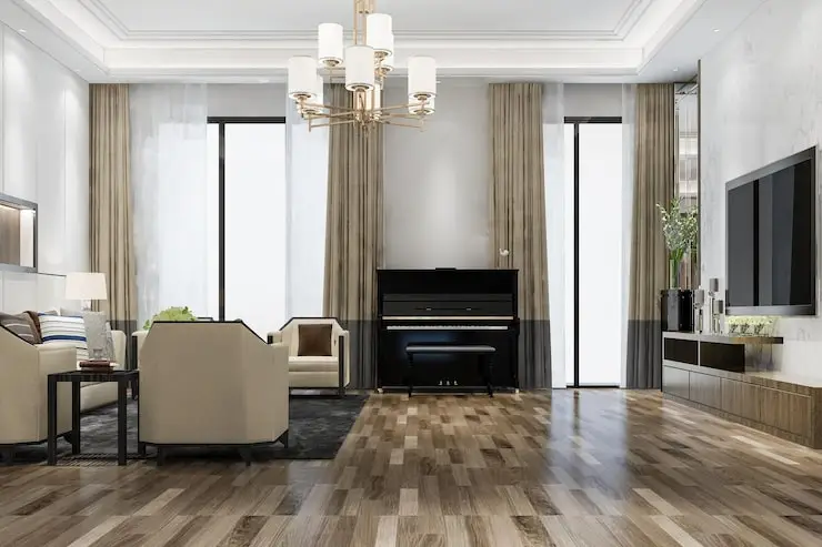 wooden flooring Dubai modern interior